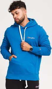 Champion Small Script Logo Hooded Sweatshirt modrá