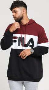 Fila Men Night Blocked Hoody vínová / černá / bílá