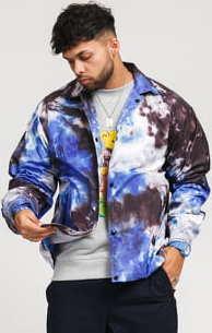 Soulland John Jacket fialová / černá / bílá