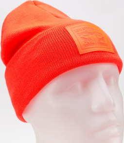 Levi's ® 2 Horse Patch Logo Beanie neon růžový