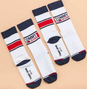 TOMMY JEANS TMJ 2Pack Sock bílé / navy / červené