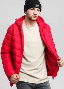 Urban Classics Basic Bubble Jacket červená