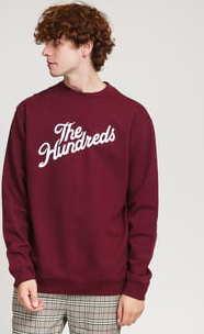 The Hundreds Forever Slant Logo Crewneck vínová