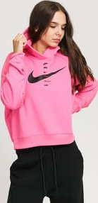 Nike W NSW Swoosh Hoodie Fleece BB neon růžová