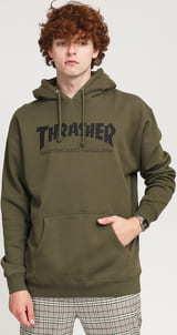 Thrasher Skate Mag Hood olivová
