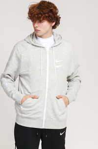 Nike M NSW Swoosh Hoodie FZ SB melange světle šedá