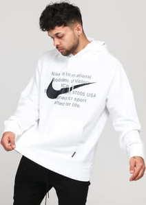 Nike M NSW Swoosh Hoodie PO FT bílá