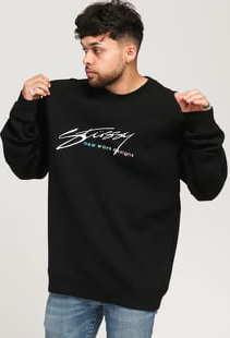 Stüssy New Wave Designs App. Crew černá