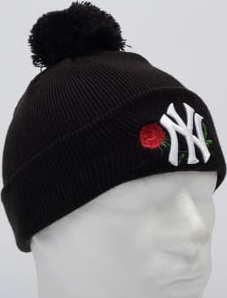 New Era Kids MLB Twine Bobble Knit NY černý YOUTH