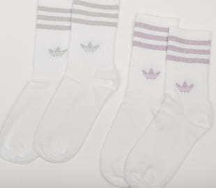 adidas Originals 2Pack Mid Cut Glitter Sock
