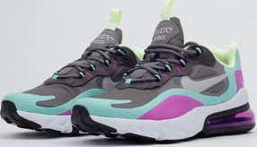 Nike Air Max 270 React (GS) gunsmoke / reflect silver