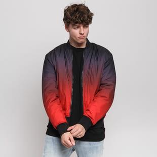 Urban Classics Gradient Bomber Jacket červená / vínová / černá