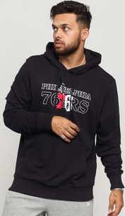New Era NBA Graphic Overlap Hoody Philadelphia 76ers černá