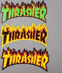 Thrasher Flame Logo Sticker 3-Pack Medium