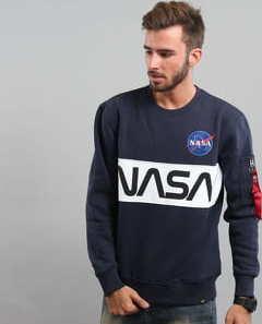 Alpha Industries NASA Inlay Sweater navy