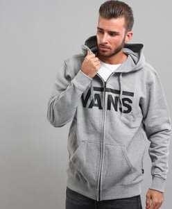 Vans MN Vans Classic Zip Hoody melange šedá
