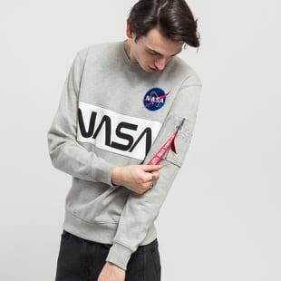 Alpha Industries NASA Inlay Sweater melange šedá