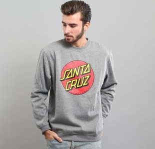 Santa Cruz Classic Dot Crew melange šedá