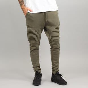 Urban Classics Pleat Sweatpants olivové