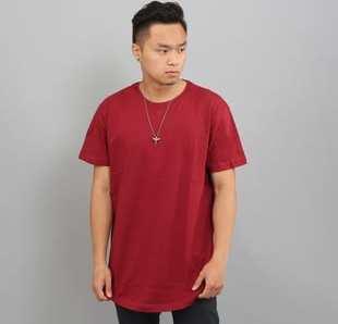 Urban Classics Shaped Long Tee vínové