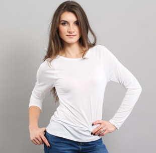 Calvin Klein Top L/S Layering bílé