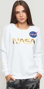Alpha Industries NASA PM Sweater Wmn bílá / zlatá