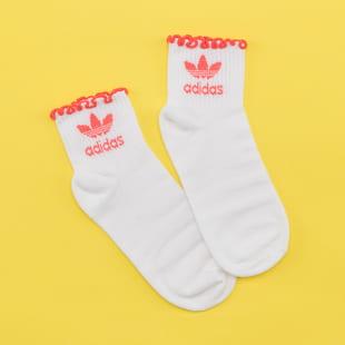 adidas Originals Ruffle Sock bílé / tmavě růžové