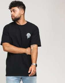 F*CK THEM Smiley Tee černé
