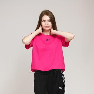 Reebok Classics Small Logo Tee tmavě růžové