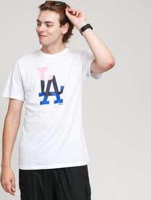 New Era MLB Ext Camo Infill Tee LA bílé