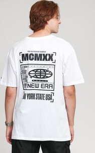 New Era Cont Graphic Print Tee New Era bílé