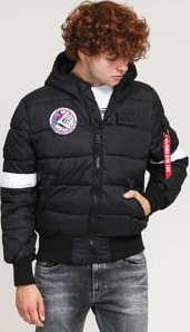 Alpha Industries Hooded Puffer FD NASA černá