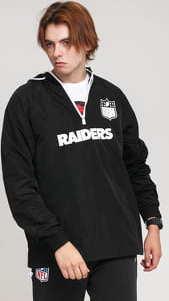 New Era NFL 1/4 Zip Windbreaker Raiders černá