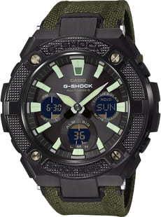 Casio G-Shock GST W130BC-1A3ER černé / olivové