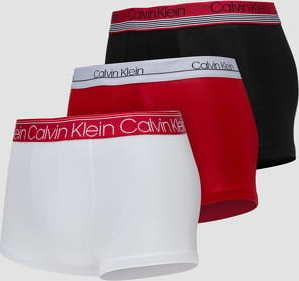 Calvin Klein 3Pack Cotton Stretch Trunk bílé / černé / červené