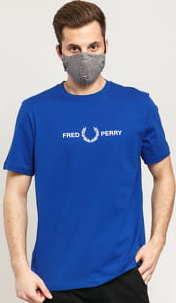 FRED PERRY Graphic T-Shirt modré