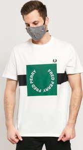 FRED PERRY Bold Graphic Tee bílé