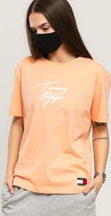 Tommy Hilfiger CN Tee SS Logo světle oranžové