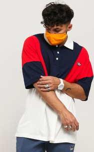 adidas Originals Polo Shirt bílé / navy / červené