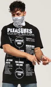 PLEASURES Higher Tee černé / bílé