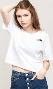 The North Face W Cropped imple Dome Tee bílé