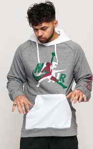 Jordan M J Jumpman Classics Lightweight Fleece PO melange šedá / bílá
