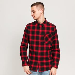 Urban Classics Oversized Checked Shirt červená / černá