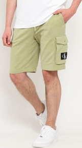 CALVIN KLEIN JEANS M Monogram Jogger Short světle olivové