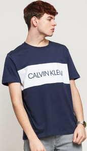 Calvin Klein Relaxed Crew Tee navy / bílé