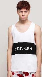 Calvin Klein Loose Crew Tank bílé / černé