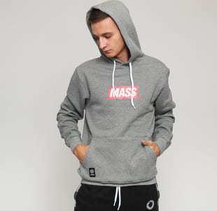 Mass DNM Big Box Medium Logo Hoody melange šedá
