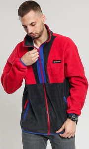 Columbia Back Bowl Full Zip Fleece červená / černá
