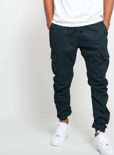 Urban Classics Cargo Jogging Pants tmavě zelené