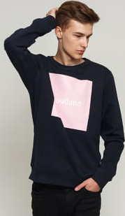 Soulland Sweat W. Front Print navy